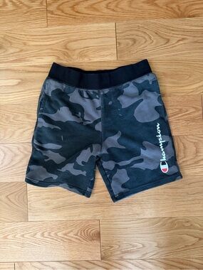 Champion Boys' Black & Gray Camo Athletic Shorts